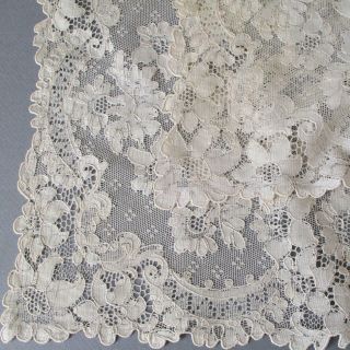 2 Vintage Creamy French ALENCON LACE Placemats MATS 16 