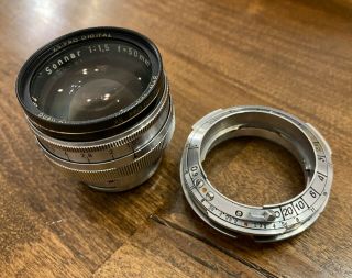 Zeiss Opton Sonnar T 50 f1.  5 - CLA Serviced Adapted to Sony NEX or Mirrorless 5