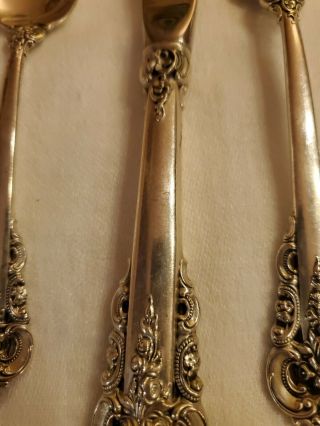 TWO 5 Piece Place Settings WALLACE Grande Baroque Sterling Flatware Set 10 Piece 3