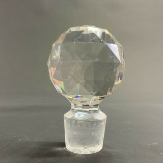 Vintage Antique Large Crystal Faceted Glass Decanter Bottle Replacement Stopper