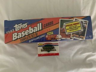 1993 Complete Set Of Topps Baseball Cards Plus Set Of Traded Series