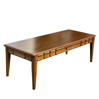 Mid - Century Modern Sculpted Walnut Coffee Table By Mersman