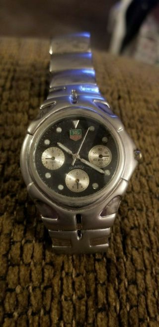 Vintage Tag Heuer Chronograph Watch Sapphire Crystal Non Needs Battery
