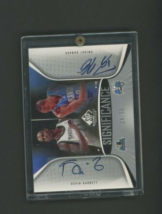 2006 - 07 Sp Game Edition Significance Kevin Garnett Dwight Howard Auto /50