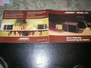 Vintage Bose Model 301 Speaker System Foldout Brochure 6 Pgs 106478 - 4 4/75