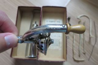 1896 Victorian Self - Heating Curling Iron Vintage Antique Hair Curler Beauty Tool 3