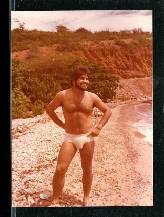 Vintage Photo Handsome Muscular Man In Tighty - Whities Bulge Bear | Gay Interest