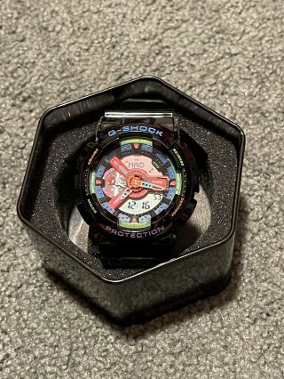 CASIO G - SHOCK GA - 110MC - Black with Multi Color Rainbow Dial - Men ' s Watch 2