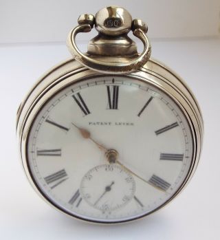 Fine Order English Antique 1864 Sterling Silver Pair Cased Pocket Watch