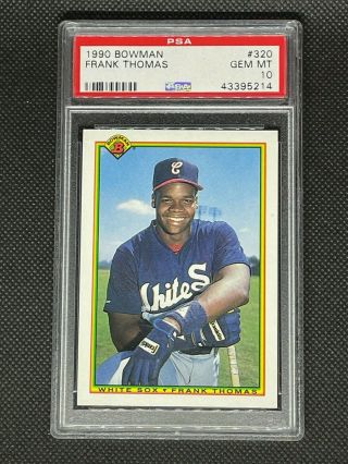 1990 Bowman Frank Thomas Rc Rookie Chicago White Sox 320 Psa 10