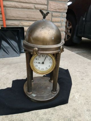 Vintage German Wind Up Mantle Clock,  Made In Germany.