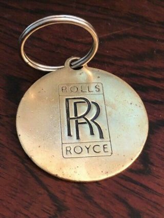 Vintage Brass Rolls - Royce Key Chain/ Key Fob