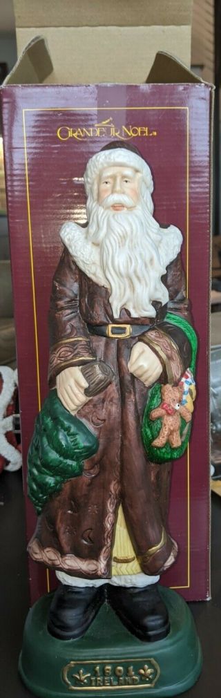 Vtg 1995 Santa Claus Figurine 13 " By Grandeur Noel Ireland Santa 