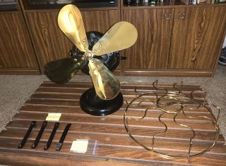Antique Westinghouse Electric Fan 4 Blade Brass A,  Professional Restoration