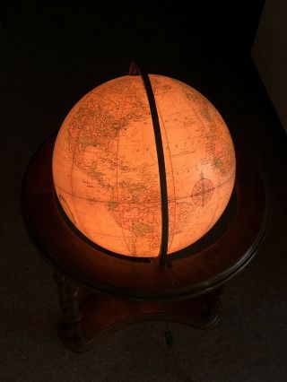 Vintage Heirloom Globe Lighted Floorstanding Replogle 16” Diameter 2