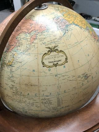 Vintage Heirloom Globe Lighted Floorstanding Replogle 16” Diameter 4