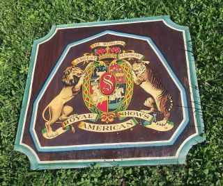 Royal American Shows Midway Vintage Painted Wooden Sign