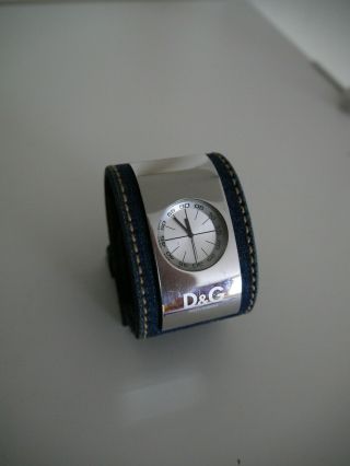 Extremely Rare D&g Dolce And Gabbana Time Denim Watch Size S