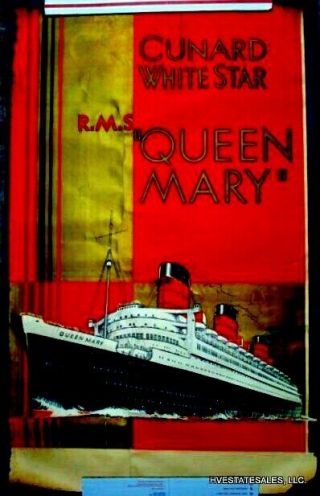 Cunard White Star R.  M.  S.  Queen Mary And May 1937 Coronation 1937 Travel Posters