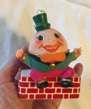 Vintage Humpty Dumpty Christmas Ornament Made In Japan