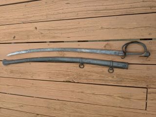 Antique 1862 Prov Tool Co U.  S Civil War Sword W /scabbard Missing Grip