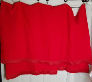 Vintage Chatham North Star Acrylic RED Soft Fuzzy Blanket 72”x92” Satin Binding 2