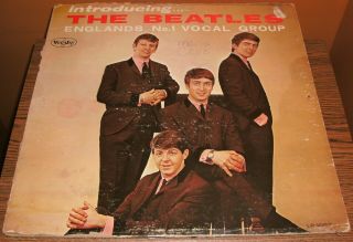 Introducing The Beatles Vintage Lp Vinyl Record Album Vee - Jay Vjlp - 1062 1963