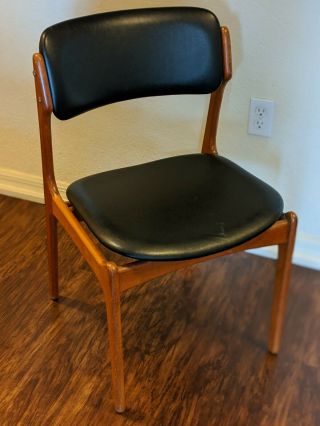 O.  D.  Mobler A - S Dining/side Chair By Erik Buch Made In Denmark 1950s Vintage