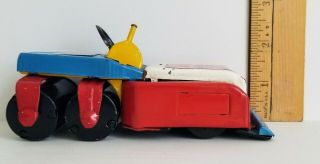 Vintage Tin Toy Street Paver Or Cleaner Truck By Line Mar (marx) 1950 