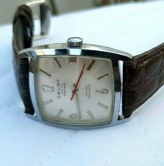 Rare Cauny Prima Arte Deco Vintage Classic Mechanical Watch Montre 1960 