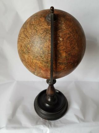 Antique Vintage Geographia 6 Inch Terrestrial Globe c.  1920 with Brass Meridian 3