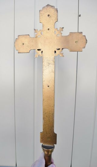 , Antique Bronze Processional Cross - 71 