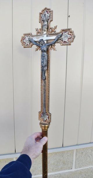 , Antique Bronze Processional Cross - 71 