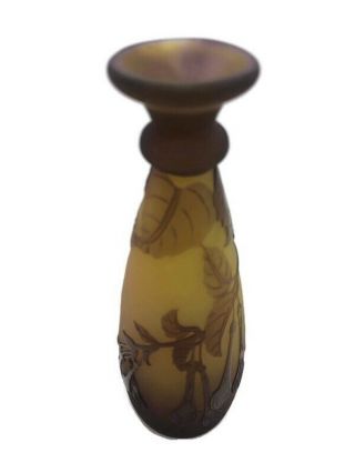 Emile Galle Glass Vase Cameo Solifleur C.  1905 - 1908 art nouveau antique 4