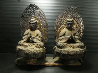 Antique / 18c Japanese Buddhism Statue / Buddha /from Closed Temple/edo Period
