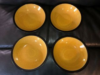 Mikasa Vintage Saffron Terra Stone Set Of 4 Bowls 7.  5 "