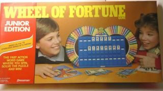 Vintage Pressman Wheel Of Fortune Junior Edition Board Game 1987