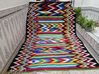Beni Ourain Handmade Moroccan Wool Rug Vintage Berber Rug Tribal Azilal Carpet