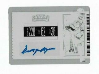 George Rogers 15 2019 Contenders Draft Picks Auto Printing Plate One Of One