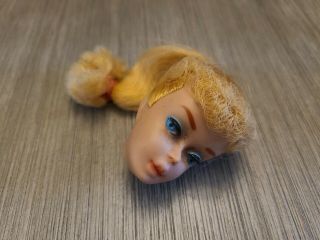 Vintage Ponytail Barbie Blonde Blue Eyes Eyeshadow Head Only