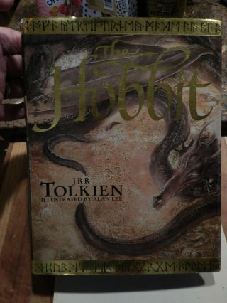 Vintage Jrr Tolkien The Hobbit Illustrated Alan Lee Hardcover W/ Dust Jacket