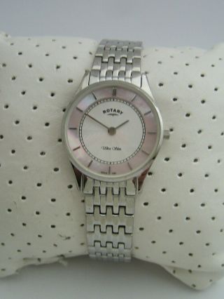 Rotary Womens Ultra Slim Watch Lb08300/07 Stainless Steel Bracelet