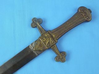 Antique Old English British 19 Century Bandsman Short Sword