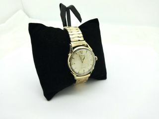 Mens Vintage 1953 10k Gf Longines 19as 17j Automatic Wristwatch,  Runs & Stops