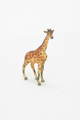 Antique Miniature Austrian Cold Painted Bronze Giraffe Ca1910