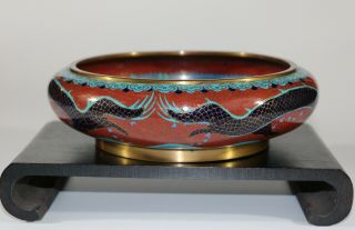 A Late Qing Or Republic Chinese Cloisonne Water Brush Bowl 1190