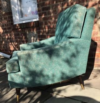 Vintage 50s 60s Mcm Atomic Arm Club Chair Retro Mid Century Modern Furniture Vtg