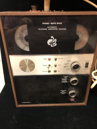 Vintage Phone - Mate 800s Automatic Reel To Reel Answering Machine.  (ww)