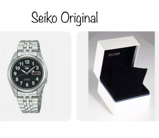 Seiko Men’s Watch 5 Automatic Black Dial Steel 37mm Case Snk381k1