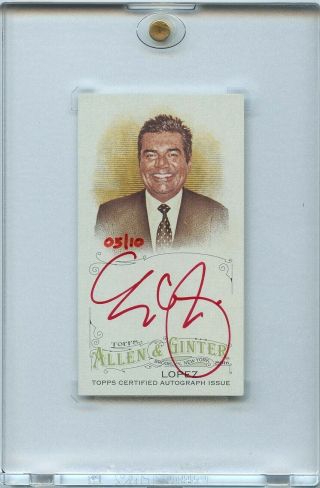George Lopez /10 Auto Red Ink Mini 2016 Topps Allen & Ginter Autograph Comedian